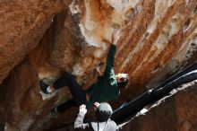 Bouldering in Hueco Tanks on 03/15/2019 with Blue Lizard Climbing and Yoga

Filename: SRM_20190315_1401430.jpg
Aperture: f/5.6
Shutter Speed: 1/640
Body: Canon EOS-1D Mark II
Lens: Canon EF 16-35mm f/2.8 L