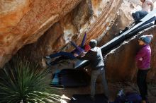 Bouldering in Hueco Tanks on 03/15/2019 with Blue Lizard Climbing and Yoga

Filename: SRM_20190315_1403260.jpg
Aperture: f/5.6
Shutter Speed: 1/320
Body: Canon EOS-1D Mark II
Lens: Canon EF 16-35mm f/2.8 L