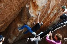 Bouldering in Hueco Tanks on 03/15/2019 with Blue Lizard Climbing and Yoga

Filename: SRM_20190315_1405540.jpg
Aperture: f/5.6
Shutter Speed: 1/640
Body: Canon EOS-1D Mark II
Lens: Canon EF 16-35mm f/2.8 L