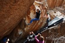 Bouldering in Hueco Tanks on 03/15/2019 with Blue Lizard Climbing and Yoga

Filename: SRM_20190315_1406180.jpg
Aperture: f/5.6
Shutter Speed: 1/800
Body: Canon EOS-1D Mark II
Lens: Canon EF 16-35mm f/2.8 L