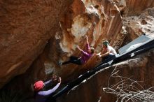 Bouldering in Hueco Tanks on 03/15/2019 with Blue Lizard Climbing and Yoga

Filename: SRM_20190315_1408480.jpg
Aperture: f/5.6
Shutter Speed: 1/400
Body: Canon EOS-1D Mark II
Lens: Canon EF 16-35mm f/2.8 L