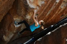 Bouldering in Hueco Tanks on 03/15/2019 with Blue Lizard Climbing and Yoga

Filename: SRM_20190315_1413411.jpg
Aperture: f/5.6
Shutter Speed: 1/400
Body: Canon EOS-1D Mark II
Lens: Canon EF 16-35mm f/2.8 L