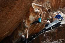 Bouldering in Hueco Tanks on 03/15/2019 with Blue Lizard Climbing and Yoga

Filename: SRM_20190315_1414040.jpg
Aperture: f/5.6
Shutter Speed: 1/500
Body: Canon EOS-1D Mark II
Lens: Canon EF 16-35mm f/2.8 L