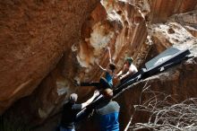 Bouldering in Hueco Tanks on 03/15/2019 with Blue Lizard Climbing and Yoga

Filename: SRM_20190315_1419310.jpg
Aperture: f/5.6
Shutter Speed: 1/500
Body: Canon EOS-1D Mark II
Lens: Canon EF 16-35mm f/2.8 L