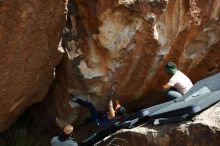 Bouldering in Hueco Tanks on 03/15/2019 with Blue Lizard Climbing and Yoga

Filename: SRM_20190315_1423430.jpg
Aperture: f/5.6
Shutter Speed: 1/640
Body: Canon EOS-1D Mark II
Lens: Canon EF 16-35mm f/2.8 L