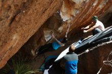 Bouldering in Hueco Tanks on 03/15/2019 with Blue Lizard Climbing and Yoga

Filename: SRM_20190315_1427300.jpg
Aperture: f/5.6
Shutter Speed: 1/500
Body: Canon EOS-1D Mark II
Lens: Canon EF 16-35mm f/2.8 L