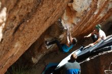 Bouldering in Hueco Tanks on 03/15/2019 with Blue Lizard Climbing and Yoga

Filename: SRM_20190315_1427360.jpg
Aperture: f/5.6
Shutter Speed: 1/500
Body: Canon EOS-1D Mark II
Lens: Canon EF 16-35mm f/2.8 L