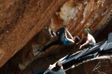 Bouldering in Hueco Tanks on 03/15/2019 with Blue Lizard Climbing and Yoga

Filename: SRM_20190315_1427470.jpg
Aperture: f/5.6
Shutter Speed: 1/640
Body: Canon EOS-1D Mark II
Lens: Canon EF 16-35mm f/2.8 L