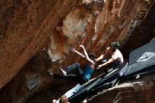 Bouldering in Hueco Tanks on 03/15/2019 with Blue Lizard Climbing and Yoga

Filename: SRM_20190315_1427570.jpg
Aperture: f/5.6
Shutter Speed: 1/800
Body: Canon EOS-1D Mark II
Lens: Canon EF 16-35mm f/2.8 L