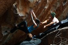 Bouldering in Hueco Tanks on 03/15/2019 with Blue Lizard Climbing and Yoga

Filename: SRM_20190315_1431560.jpg
Aperture: f/5.6
Shutter Speed: 1/400
Body: Canon EOS-1D Mark II
Lens: Canon EF 50mm f/1.8 II