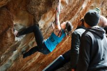 Bouldering in Hueco Tanks on 03/15/2019 with Blue Lizard Climbing and Yoga

Filename: SRM_20190315_1436470.jpg
Aperture: f/5.6
Shutter Speed: 1/100
Body: Canon EOS-1D Mark II
Lens: Canon EF 50mm f/1.8 II