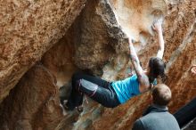 Bouldering in Hueco Tanks on 03/15/2019 with Blue Lizard Climbing and Yoga

Filename: SRM_20190315_1442370.jpg
Aperture: f/4.0
Shutter Speed: 1/320
Body: Canon EOS-1D Mark II
Lens: Canon EF 50mm f/1.8 II