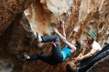 Bouldering in Hueco Tanks on 03/15/2019 with Blue Lizard Climbing and Yoga

Filename: SRM_20190315_1447540.jpg
Aperture: f/4.0
Shutter Speed: 1/640
Body: Canon EOS-1D Mark II
Lens: Canon EF 50mm f/1.8 II