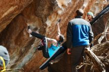 Bouldering in Hueco Tanks on 03/15/2019 with Blue Lizard Climbing and Yoga

Filename: SRM_20190315_1458110.jpg
Aperture: f/4.0
Shutter Speed: 1/500
Body: Canon EOS-1D Mark II
Lens: Canon EF 50mm f/1.8 II