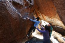 Bouldering in Hueco Tanks on 03/15/2019 with Blue Lizard Climbing and Yoga

Filename: SRM_20190315_1551270.jpg
Aperture: f/5.0
Shutter Speed: 1/160
Body: Canon EOS-1D Mark II
Lens: Canon EF 16-35mm f/2.8 L