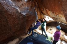 Bouldering in Hueco Tanks on 03/15/2019 with Blue Lizard Climbing and Yoga

Filename: SRM_20190315_1556020.jpg
Aperture: f/5.0
Shutter Speed: 1/125
Body: Canon EOS-1D Mark II
Lens: Canon EF 16-35mm f/2.8 L