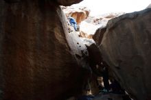 Bouldering in Hueco Tanks on 03/15/2019 with Blue Lizard Climbing and Yoga

Filename: SRM_20190315_1601460.jpg
Aperture: f/5.6
Shutter Speed: 1/250
Body: Canon EOS-1D Mark II
Lens: Canon EF 16-35mm f/2.8 L