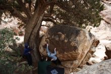 Bouldering in Hueco Tanks on 03/15/2019 with Blue Lizard Climbing and Yoga

Filename: SRM_20190315_1617100.jpg
Aperture: f/5.6
Shutter Speed: 1/250
Body: Canon EOS-1D Mark II
Lens: Canon EF 16-35mm f/2.8 L