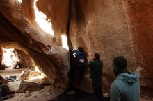 Bouldering in Hueco Tanks on 03/15/2019 with Blue Lizard Climbing and Yoga

Filename: SRM_20190315_1634110.jpg
Aperture: f/6.3
Shutter Speed: 1/125
Body: Canon EOS-1D Mark II
Lens: Canon EF 16-35mm f/2.8 L