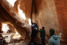 Bouldering in Hueco Tanks on 03/15/2019 with Blue Lizard Climbing and Yoga

Filename: SRM_20190315_1634190.jpg
Aperture: f/5.6
Shutter Speed: 1/125
Body: Canon EOS-1D Mark II
Lens: Canon EF 16-35mm f/2.8 L