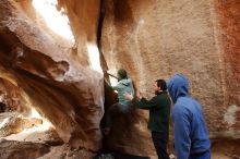 Bouldering in Hueco Tanks on 03/15/2019 with Blue Lizard Climbing and Yoga

Filename: SRM_20190315_1635510.jpg
Aperture: f/4.5
Shutter Speed: 1/125
Body: Canon EOS-1D Mark II
Lens: Canon EF 16-35mm f/2.8 L