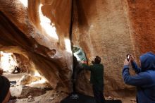 Bouldering in Hueco Tanks on 03/15/2019 with Blue Lizard Climbing and Yoga

Filename: SRM_20190315_1636080.jpg
Aperture: f/5.6
Shutter Speed: 1/125
Body: Canon EOS-1D Mark II
Lens: Canon EF 16-35mm f/2.8 L