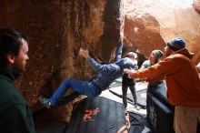 Bouldering in Hueco Tanks on 03/15/2019 with Blue Lizard Climbing and Yoga

Filename: SRM_20190315_1646530.jpg
Aperture: f/3.2
Shutter Speed: 1/100
Body: Canon EOS-1D Mark II
Lens: Canon EF 16-35mm f/2.8 L