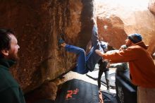 Bouldering in Hueco Tanks on 03/15/2019 with Blue Lizard Climbing and Yoga

Filename: SRM_20190315_1646591.jpg
Aperture: f/3.2
Shutter Speed: 1/100
Body: Canon EOS-1D Mark II
Lens: Canon EF 16-35mm f/2.8 L