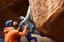 Bouldering in Hueco Tanks on 03/15/2019 with Blue Lizard Climbing and Yoga

Filename: SRM_20190315_1700000.jpg
Aperture: f/5.0
Shutter Speed: 1/100
Body: Canon EOS-1D Mark II
Lens: Canon EF 16-35mm f/2.8 L