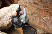 Bouldering in Hueco Tanks on 03/16/2019 with Blue Lizard Climbing and Yoga

Filename: SRM_20190316_1112570.jpg
Aperture: f/4.0
Shutter Speed: 1/160
Body: Canon EOS-1D Mark II
Lens: Canon EF 16-35mm f/2.8 L