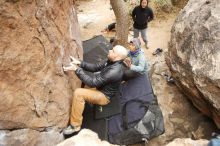 Bouldering in Hueco Tanks on 03/16/2019 with Blue Lizard Climbing and Yoga

Filename: SRM_20190316_1119410.jpg
Aperture: f/3.2
Shutter Speed: 1/160
Body: Canon EOS-1D Mark II
Lens: Canon EF 16-35mm f/2.8 L