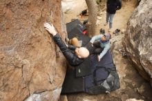 Bouldering in Hueco Tanks on 03/16/2019 with Blue Lizard Climbing and Yoga

Filename: SRM_20190316_1120300.jpg
Aperture: f/3.5
Shutter Speed: 1/160
Body: Canon EOS-1D Mark II
Lens: Canon EF 16-35mm f/2.8 L