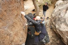 Bouldering in Hueco Tanks on 03/16/2019 with Blue Lizard Climbing and Yoga

Filename: SRM_20190316_1120380.jpg
Aperture: f/3.2
Shutter Speed: 1/160
Body: Canon EOS-1D Mark II
Lens: Canon EF 16-35mm f/2.8 L