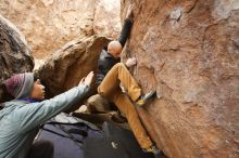 Bouldering in Hueco Tanks on 03/16/2019 with Blue Lizard Climbing and Yoga

Filename: SRM_20190316_1124330.jpg
Aperture: f/4.5
Shutter Speed: 1/125
Body: Canon EOS-1D Mark II
Lens: Canon EF 16-35mm f/2.8 L