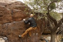 Bouldering in Hueco Tanks on 03/16/2019 with Blue Lizard Climbing and Yoga

Filename: SRM_20190316_1136050.jpg
Aperture: f/6.3
Shutter Speed: 1/100
Body: Canon EOS-1D Mark II
Lens: Canon EF 16-35mm f/2.8 L