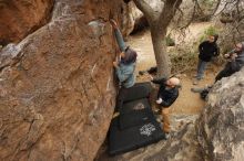 Bouldering in Hueco Tanks on 03/16/2019 with Blue Lizard Climbing and Yoga

Filename: SRM_20190316_1137050.jpg
Aperture: f/5.6
Shutter Speed: 1/100
Body: Canon EOS-1D Mark II
Lens: Canon EF 16-35mm f/2.8 L