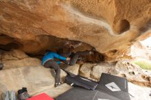 Bouldering in Hueco Tanks on 03/16/2019 with Blue Lizard Climbing and Yoga

Filename: SRM_20190316_1208520.jpg
Aperture: f/4.5
Shutter Speed: 1/125
Body: Canon EOS-1D Mark II
Lens: Canon EF 16-35mm f/2.8 L