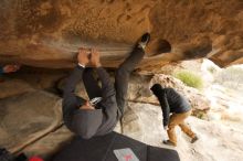 Bouldering in Hueco Tanks on 03/16/2019 with Blue Lizard Climbing and Yoga

Filename: SRM_20190316_1209160.jpg
Aperture: f/6.3
Shutter Speed: 1/125
Body: Canon EOS-1D Mark II
Lens: Canon EF 16-35mm f/2.8 L