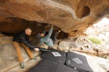 Bouldering in Hueco Tanks on 03/16/2019 with Blue Lizard Climbing and Yoga

Filename: SRM_20190316_1221030.jpg
Aperture: f/5.0
Shutter Speed: 1/125
Body: Canon EOS-1D Mark II
Lens: Canon EF 16-35mm f/2.8 L