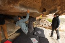 Bouldering in Hueco Tanks on 03/16/2019 with Blue Lizard Climbing and Yoga

Filename: SRM_20190316_1221170.jpg
Aperture: f/7.1
Shutter Speed: 1/160
Body: Canon EOS-1D Mark II
Lens: Canon EF 16-35mm f/2.8 L