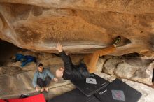 Bouldering in Hueco Tanks on 03/16/2019 with Blue Lizard Climbing and Yoga

Filename: SRM_20190316_1223210.jpg
Aperture: f/6.3
Shutter Speed: 1/160
Body: Canon EOS-1D Mark II
Lens: Canon EF 16-35mm f/2.8 L