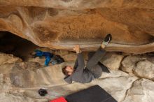 Bouldering in Hueco Tanks on 03/16/2019 with Blue Lizard Climbing and Yoga

Filename: SRM_20190316_1226270.jpg
Aperture: f/5.6
Shutter Speed: 1/160
Body: Canon EOS-1D Mark II
Lens: Canon EF 16-35mm f/2.8 L