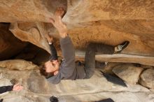 Bouldering in Hueco Tanks on 03/16/2019 with Blue Lizard Climbing and Yoga

Filename: SRM_20190316_1226420.jpg
Aperture: f/5.6
Shutter Speed: 1/160
Body: Canon EOS-1D Mark II
Lens: Canon EF 16-35mm f/2.8 L