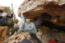 Bouldering in Hueco Tanks on 03/16/2019 with Blue Lizard Climbing and Yoga

Filename: SRM_20190316_1229550.jpg
Aperture: f/9.0
Shutter Speed: 1/250
Body: Canon EOS-1D Mark II
Lens: Canon EF 16-35mm f/2.8 L