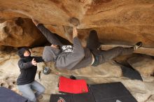 Bouldering in Hueco Tanks on 03/16/2019 with Blue Lizard Climbing and Yoga

Filename: SRM_20190316_1234340.jpg
Aperture: f/5.6
Shutter Speed: 1/250
Body: Canon EOS-1D Mark II
Lens: Canon EF 16-35mm f/2.8 L