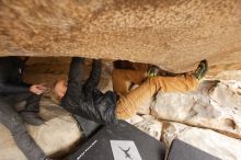 Bouldering in Hueco Tanks on 03/16/2019 with Blue Lizard Climbing and Yoga

Filename: SRM_20190316_1238530.jpg
Aperture: f/3.5
Shutter Speed: 1/250
Body: Canon EOS-1D Mark II
Lens: Canon EF 16-35mm f/2.8 L