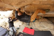 Bouldering in Hueco Tanks on 03/16/2019 with Blue Lizard Climbing and Yoga

Filename: SRM_20190316_1239140.jpg
Aperture: f/5.0
Shutter Speed: 1/250
Body: Canon EOS-1D Mark II
Lens: Canon EF 16-35mm f/2.8 L