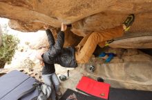 Bouldering in Hueco Tanks on 03/16/2019 with Blue Lizard Climbing and Yoga

Filename: SRM_20190316_1239160.jpg
Aperture: f/5.0
Shutter Speed: 1/250
Body: Canon EOS-1D Mark II
Lens: Canon EF 16-35mm f/2.8 L