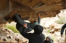 Bouldering in Hueco Tanks on 03/16/2019 with Blue Lizard Climbing and Yoga

Filename: SRM_20190316_1242370.jpg
Aperture: f/2.8
Shutter Speed: 1/500
Body: Canon EOS-1D Mark II
Lens: Canon EF 50mm f/1.8 II