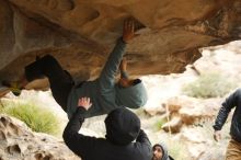 Bouldering in Hueco Tanks on 03/16/2019 with Blue Lizard Climbing and Yoga

Filename: SRM_20190316_1242380.jpg
Aperture: f/2.8
Shutter Speed: 1/500
Body: Canon EOS-1D Mark II
Lens: Canon EF 50mm f/1.8 II